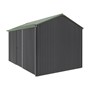 Handi-Heritage Shed H4 3.96X2.52 Roof:Rivergum Wall: Gun Metal Grey Front/Rear Single Door