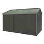 Handi-Heritage Shed H4 3.96X2.52 Roof:Rivergum Wall:Slate Grey Front/Rear Single Door