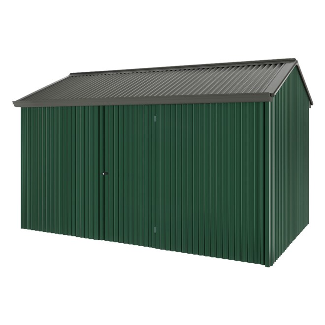 Handi-Heritage Shed H4 3.96X2.52 Roof:Slate Grey Wall:Caulfield Green Front/Rear Single Door