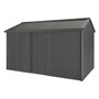 Handi-Heritage Shed H4 3.96X2.52 Roof:Slate Grey Wall: Gun Metal Grey Front/Rear Single Door