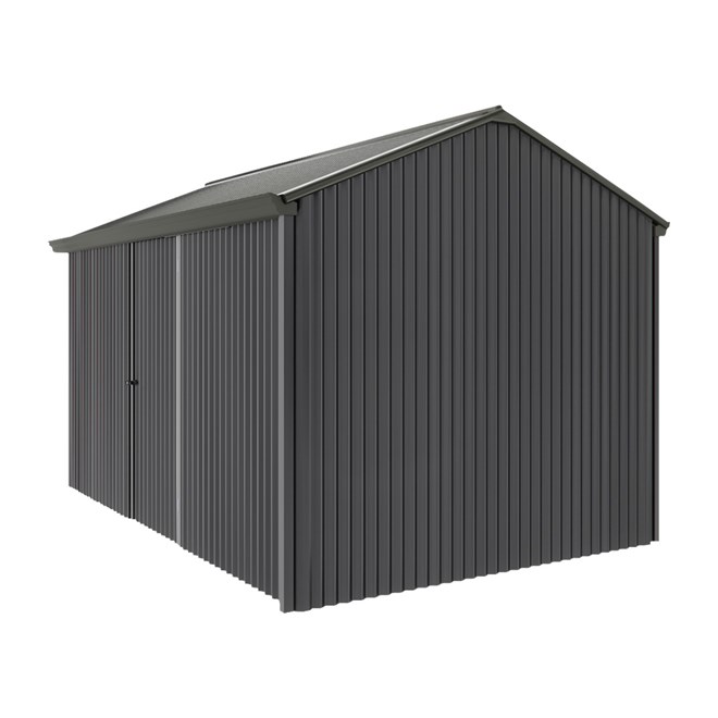Handi-Heritage Shed H4 3.96X2.52 Roof:Slate Grey Wall: Gun Metal Grey Front/Rear Single Door