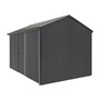 Handi-Heritage Shed H4 3.96X2.52 Roof:Slate Grey Wall: Gun Metal Grey Front/Rear Single Door