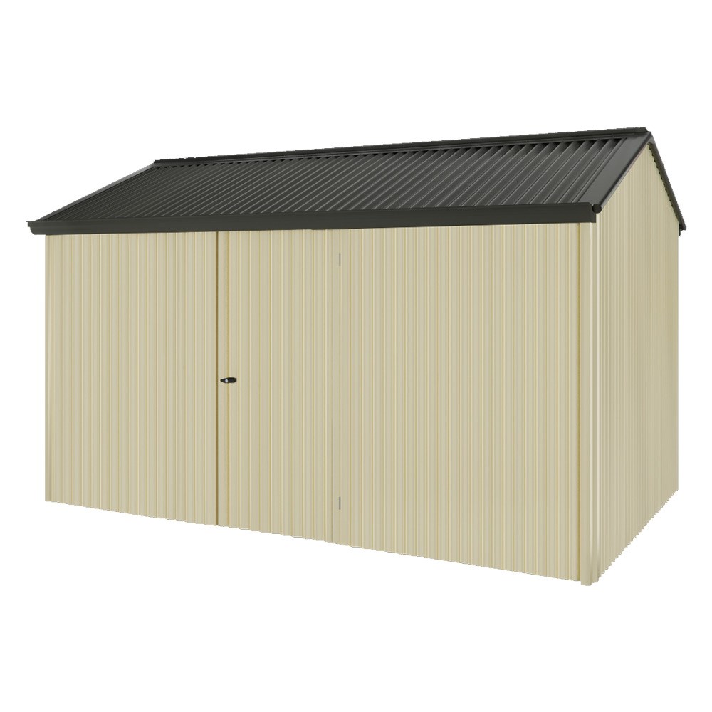 Handi-Heritage Shed H4 3.96X2.52 Roof:Slate Grey Wall:Primrose Front/Rear Single Door