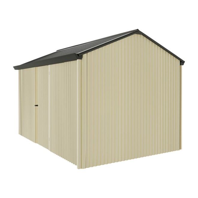 Handi-Heritage Shed H4 3.96X2.52 Roof:Slate Grey Wall:Primrose Front/Rear Single Door