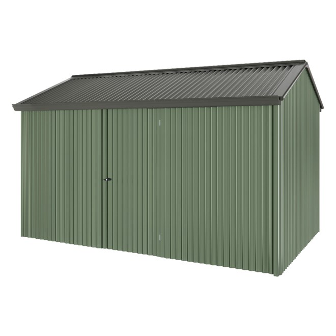 Handi-Heritage Shed H4 3.96X2.52 Roof:Slate Grey Wall:Rivergum Front/Rear Single Door