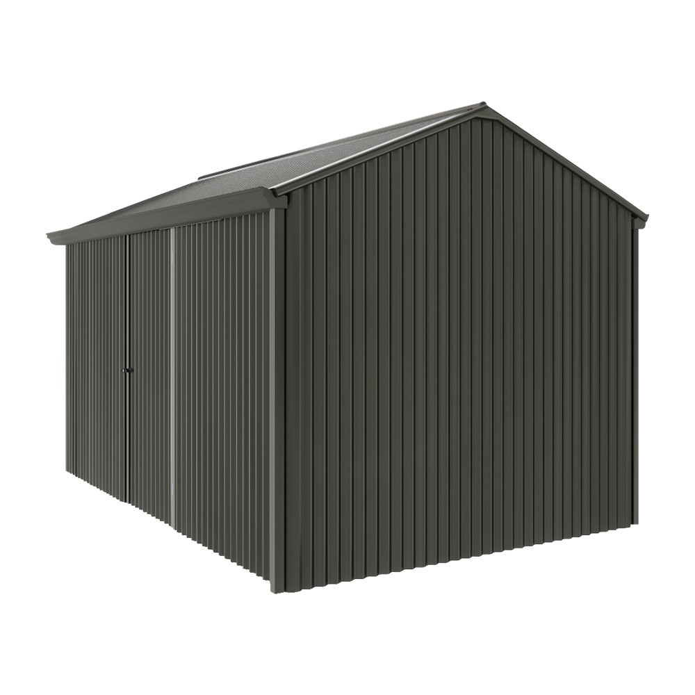 Handi-Heritage Shed H4 3.96X2.52 Roof:Slate Grey Wall:Slate Grey Front/Rear Single Door
