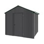 Handi-Heritage Shed H1 2.54X2.52 Roof:Caulfield Green Wall:Gun Metal Grey Gable End Single Door