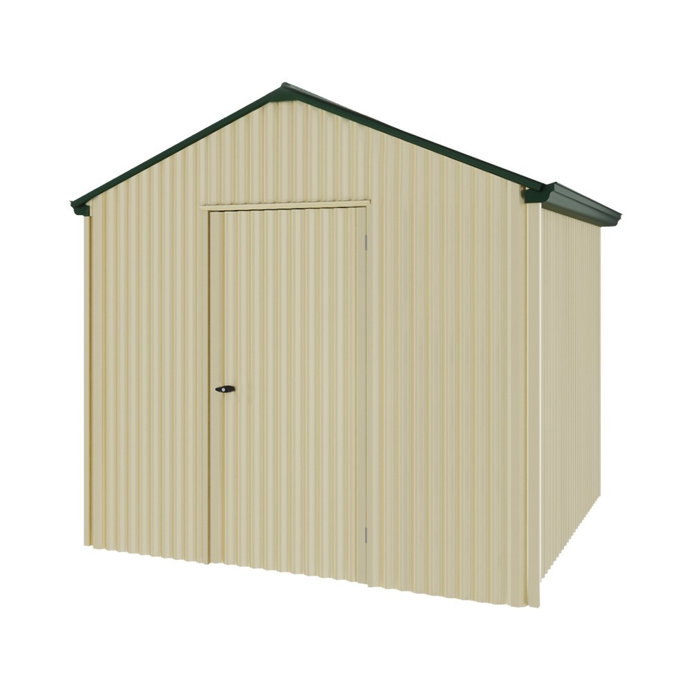 Handi-Heritage Shed H1 2.54X2.52 Roof:Caulfield Green Wall:Primrose Gable End Single Door