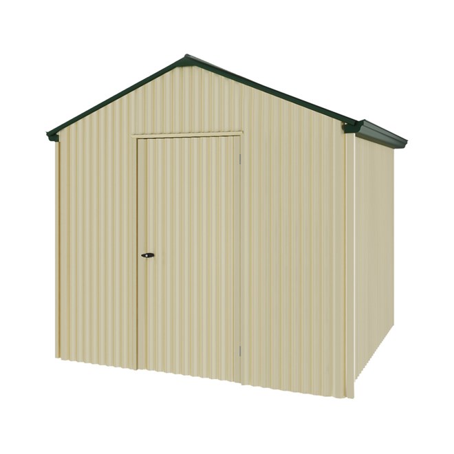 Handi-Heritage Shed H1 2.54X2.52 Roof:Caulfield Green Wall:Primrose Gable End Single Door