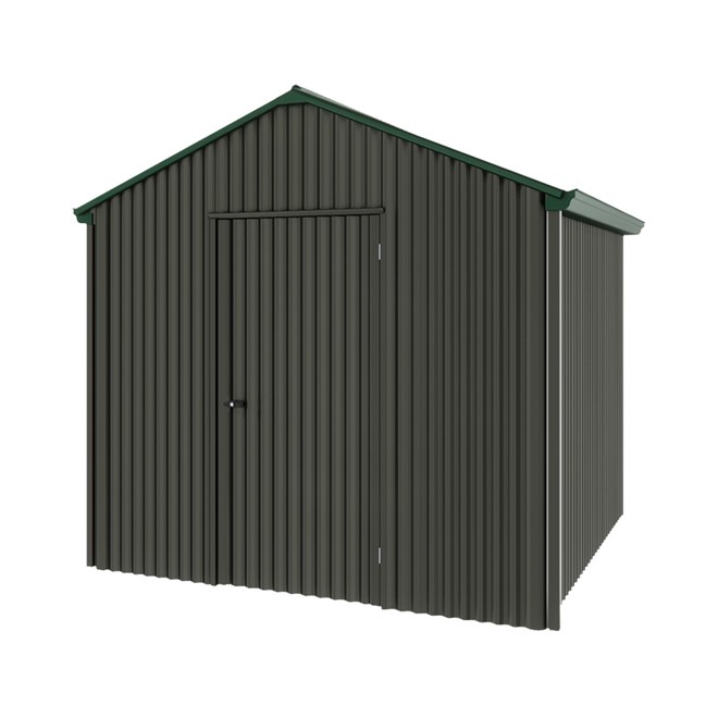 Handi-Heritage Shed H1 2.54X2.52 Roof:Caulfield Green Wall:Slate Grey Gable End Single Door