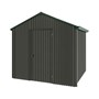 Handi-Heritage Shed H1 2.54X2.52 Roof:Caulfield Green Wall:Slate Grey Gable End Single Door