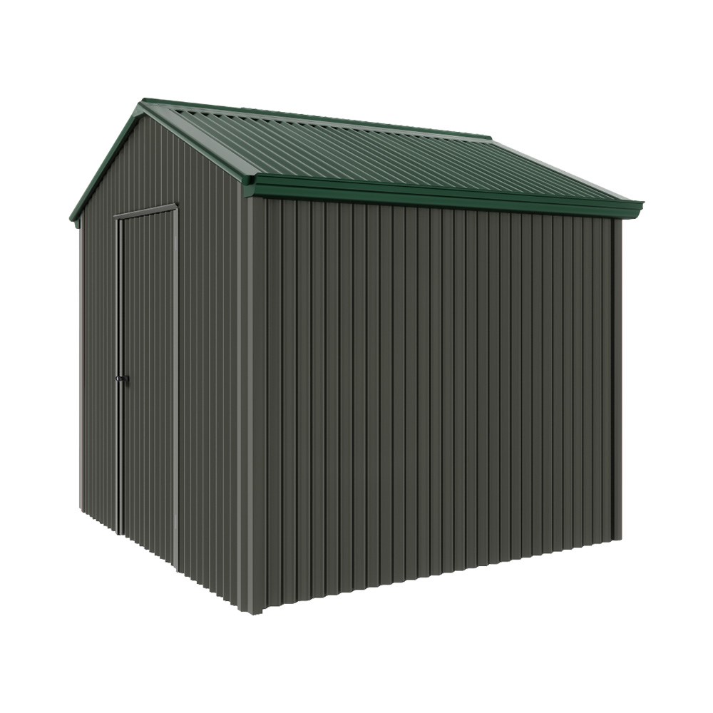 Handi-Heritage Shed H1 2.54X2.52 Roof:Caulfield Green Wall:Slate Grey Gable End Single Door