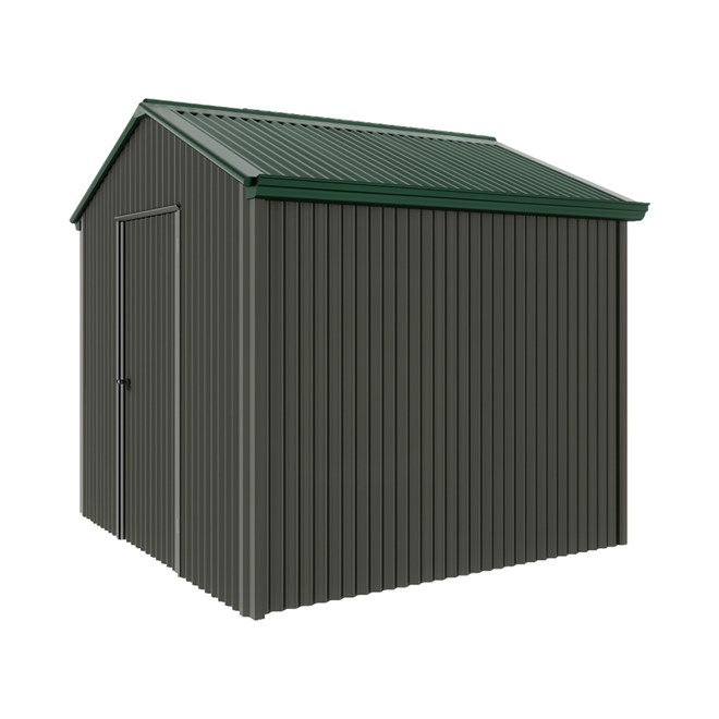 Handi-Heritage Shed H1 2.54X2.52 Roof:Caulfield Green Wall:Slate Grey Gable End Single Door