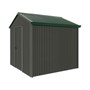 Handi-Heritage Shed H1 2.54X2.52 Roof:Caulfield Green Wall:Slate Grey Gable End Single Door