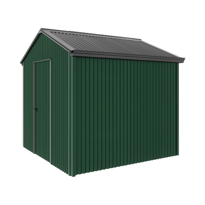 Handi-Heritage Shed H1 2.54X2.52 Roof:Gun Metal Grey Wall:Caulfield Green Gable End Single Door