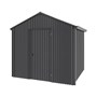 Handi-Heritage Shed H1 2.54X2.52 Roof:Gun Metal Grey Wall:Gun Metal Grey Gable End Single Door