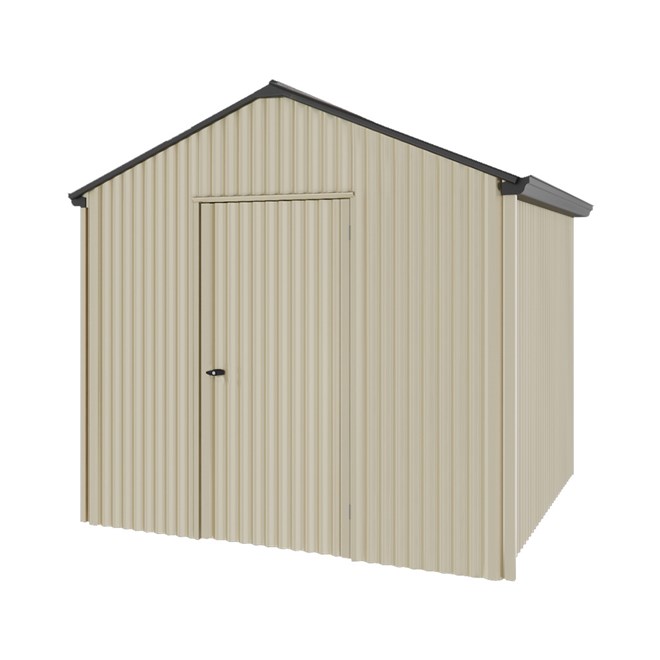 Handi-Heritage Shed H1 2.54X2.52 Roof:Gun Metal Grey Wall:Merino Gable End Single Door