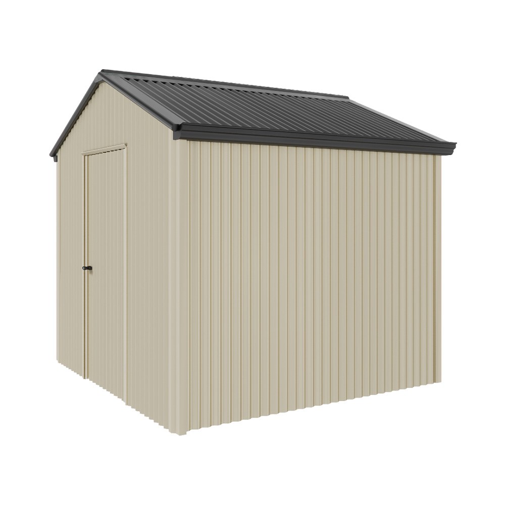 Handi-Heritage Shed H1 2.54X2.52 Roof:Gun Metal Grey Wall:Merino Gable End Single Door