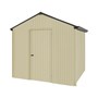 Handi-Heritage Shed H1 2.54X2.52 Roof:Gun Metal Grey Wall:Primrose Gable End Single Door