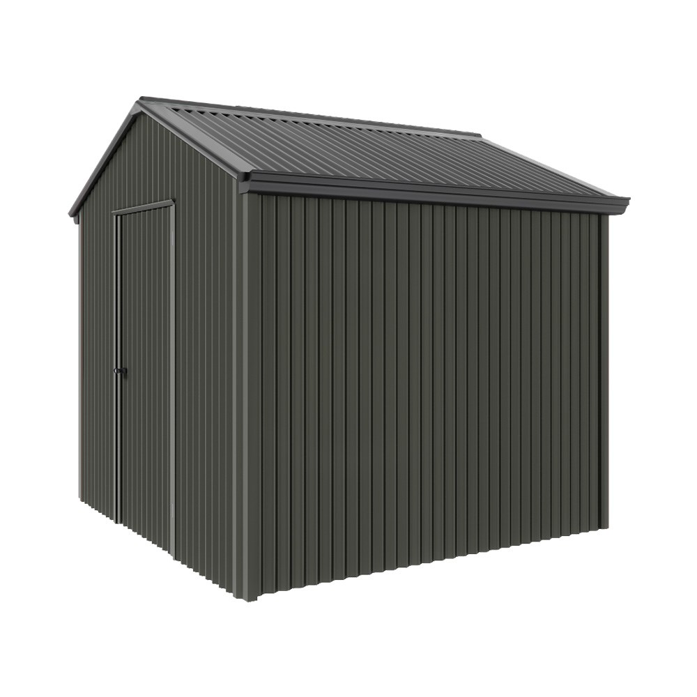 Handi-Heritage Shed H1 2.54X2.52 Roof:Gun Metal Grey Wall:Slate Grey Gable End Single Door