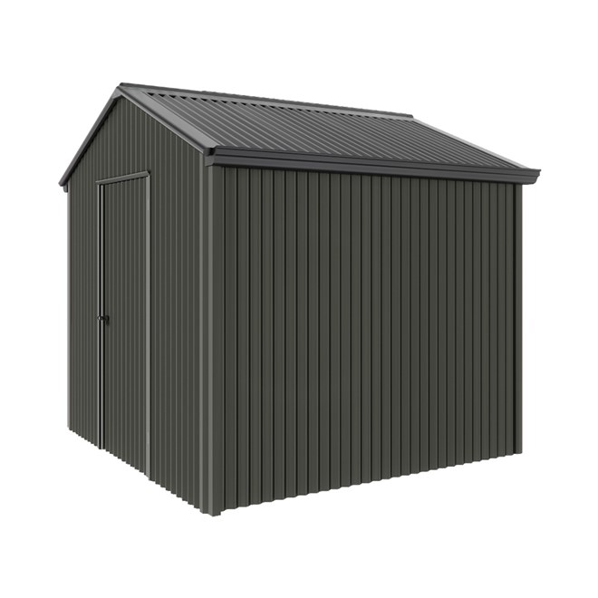 Handi-Heritage Shed H1 2.54X2.52 Roof:Gun Metal Grey Wall:Slate Grey Gable End Single Door