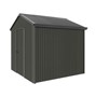 Handi-Heritage Shed H1 2.54X2.52 Roof:Gun Metal Grey Wall:Slate Grey Gable End Single Door