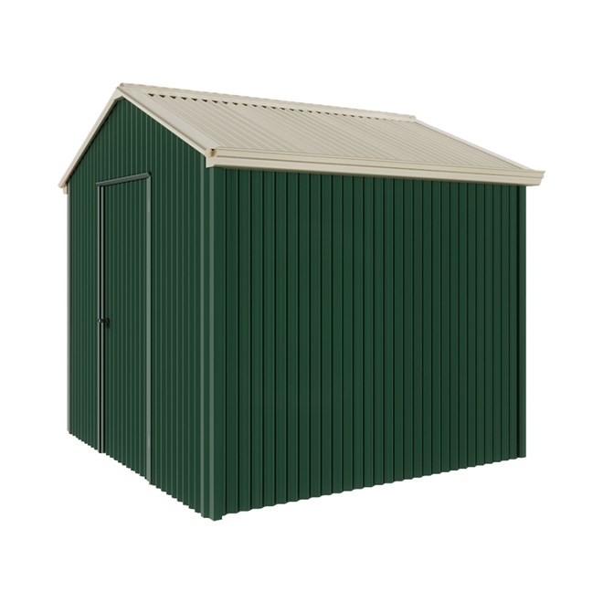 Handi-Heritage Shed H1 2.54X2.52 Roof:Merino Wall:Caulfield Green Gable End Single Door