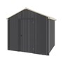 Handi-Heritage Shed H1 2.54X2.52 Roof:Merino Wall:Gun Metal Grey Gable End Single Door
