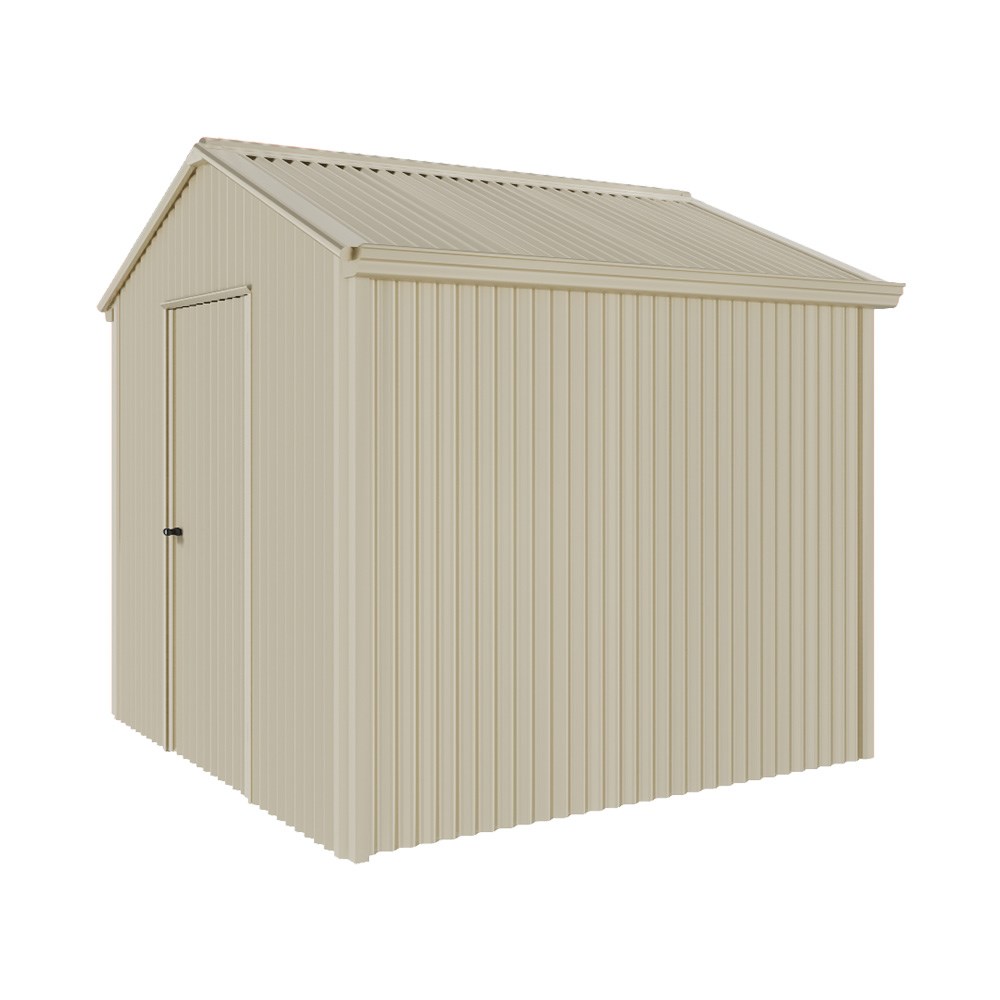 Handi-Heritage Shed H1 2.54X2.52 Roof:Merino Wall:Merino Gable End Single Door