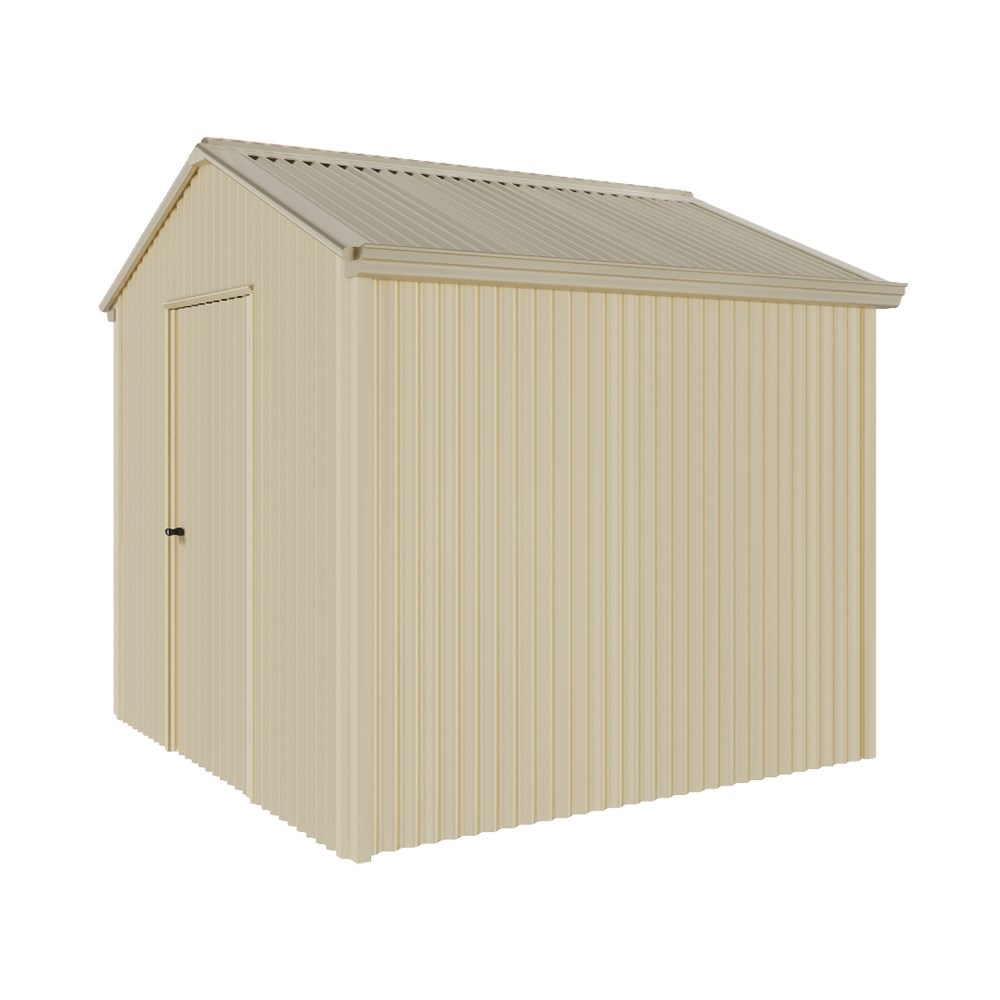 Handi-Heritage Shed H1 2.54X2.52 Roof:Merino Wall:Primrose Gable End Single Door
