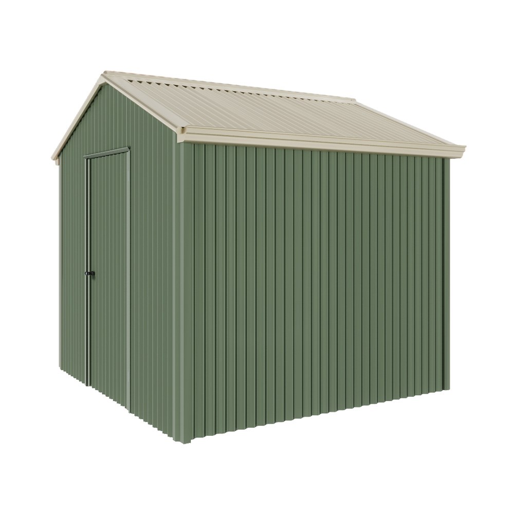 Handi-Heritage Shed H1 2.54X2.52 Roof:Merino Wall:Rivergum Gable End Single Door