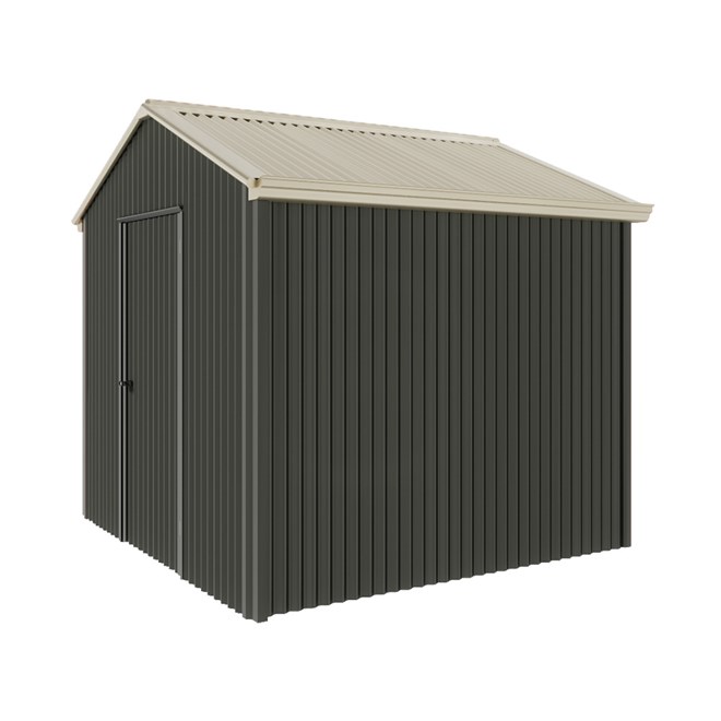 Handi-Heritage Shed H1 2.54X2.52 Roof:Merino Wall:Slate Grey Gable End Single Door