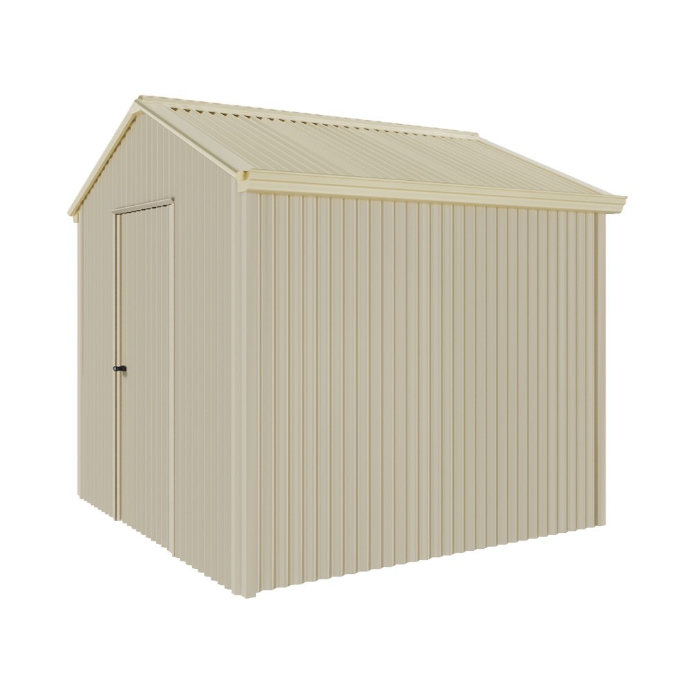 Handi-Heritage Shed H1 2.54X2.52 Roof:Primrose Wall:Merino Gable End Single Door