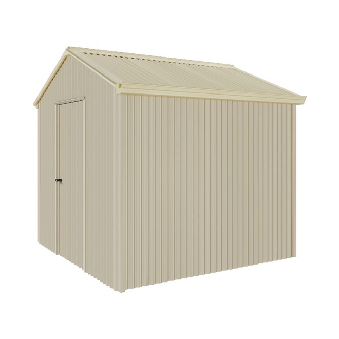 Handi-Heritage Shed H1 2.54X2.52 Roof:Primrose Wall:Merino Gable End Single Door