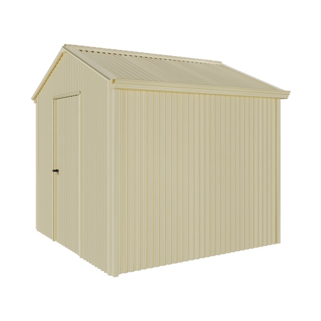Handi-Heritage Shed H1 2.54X2.52 Roof:Primrose Wall:Primrose Gable End Single Door