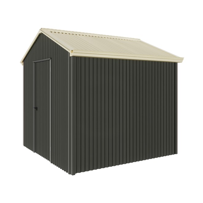 Handi-Heritage Shed H1 2.54X2.52 Roof:Primrose Wall:Slate Grey Gable End Single Door