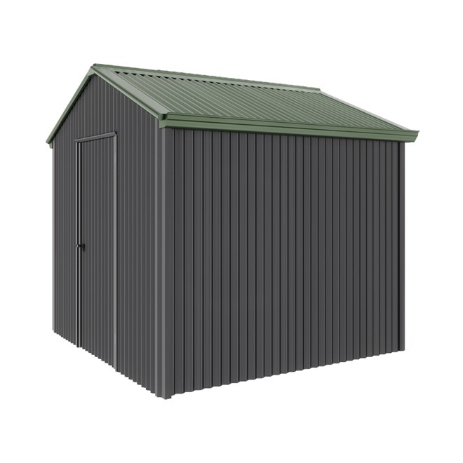 Handi-Heritage Shed H1 2.54X2.52 Roof:Rivergum Wall:Gun Metal Grey Gable End Single Door