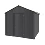 Handi-Heritage Shed H1 2.54X2.52 Roof:Slate Grey Wall:Gun Metal Grey Gable End Single Door
