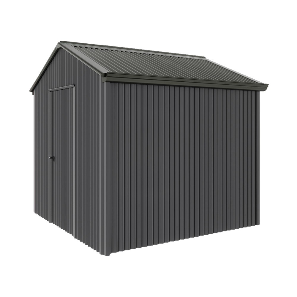 Handi-Heritage Shed H1 2.54X2.52 Roof:Slate Grey Wall:Gun Metal Grey Gable End Single Door