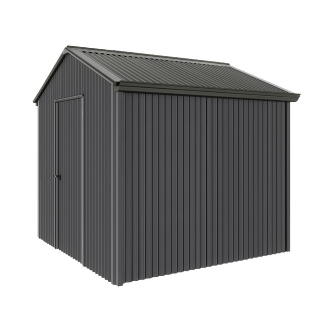 Handi-Heritage Shed H1 2.54X2.52 Roof:Slate Grey Wall:Gun Metal Grey Gable End Single Door