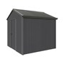Handi-Heritage Shed H1 2.54X2.52 Roof:Slate Grey Wall:Gun Metal Grey Gable End Single Door