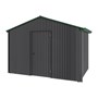 Handi-Heritage Shed H2 3.30X2.52 Roof:Caulfield Green Wall:Gun Metal Grey Gable End Single Door