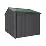 Handi-Heritage Shed H2 3.30X2.52 Roof:Caulfield Green Wall:Gun Metal Grey Gable End Single Door
