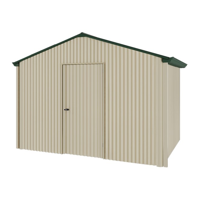 Handi-Heritage Shed H2 3.30X2.52 Roof:Caulfield Green Wall:Merino Gable End Single Door