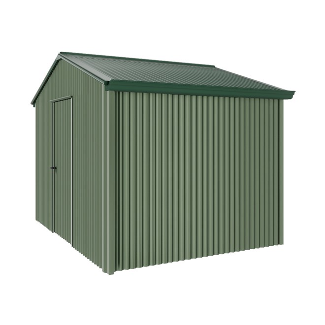 Handi-Heritage Shed H2 3.30X2.52 Roof:Caulfield Green Wall:Rivergum Gable End Single Door