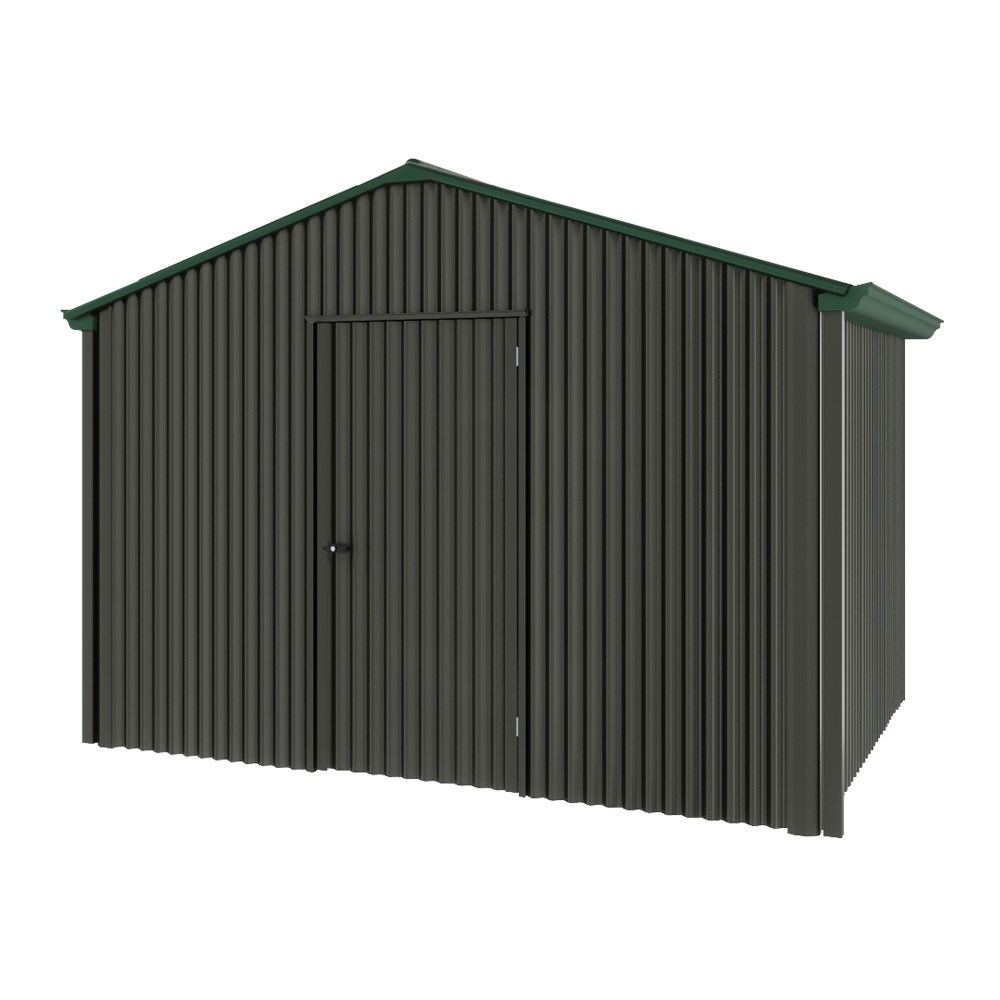 Handi-Heritage Shed H2 3.30X2.52 Roof:Caulfield Green Wall:Slate Grey Gable End Single Door