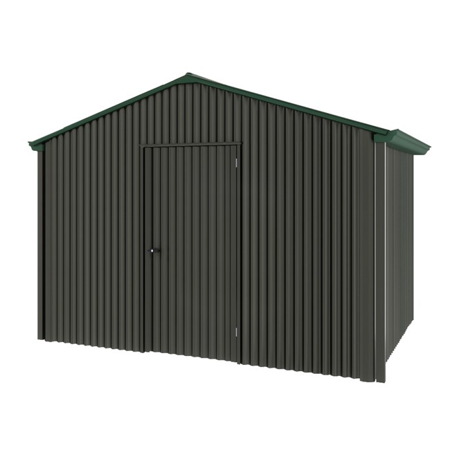 Handi-Heritage Shed H2 3.30X2.52 Roof:Caulfield Green Wall:Slate Grey Gable End Single Door