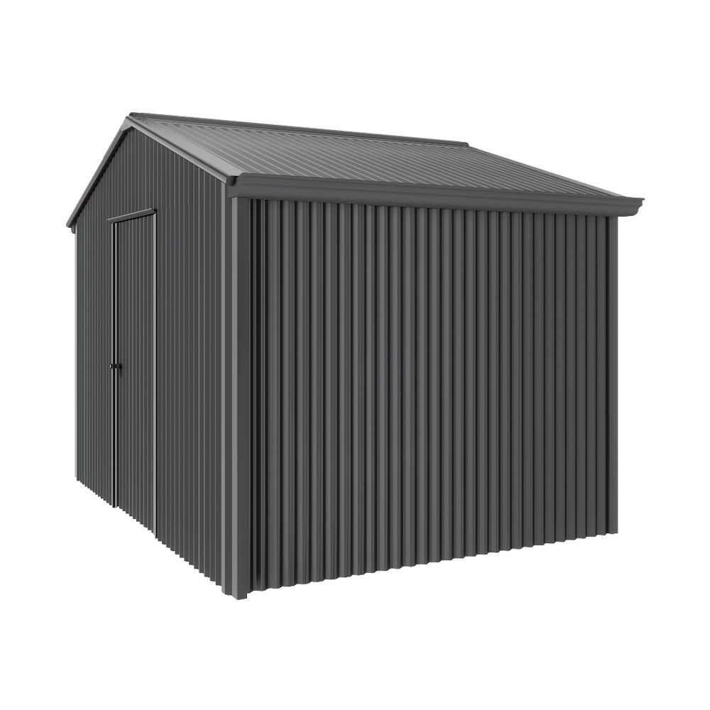Handi-Heritage Shed H2 3.30X2.52 Roof:Gun Metal Grey Wall:Gun Metal Grey Gable End Single Door
