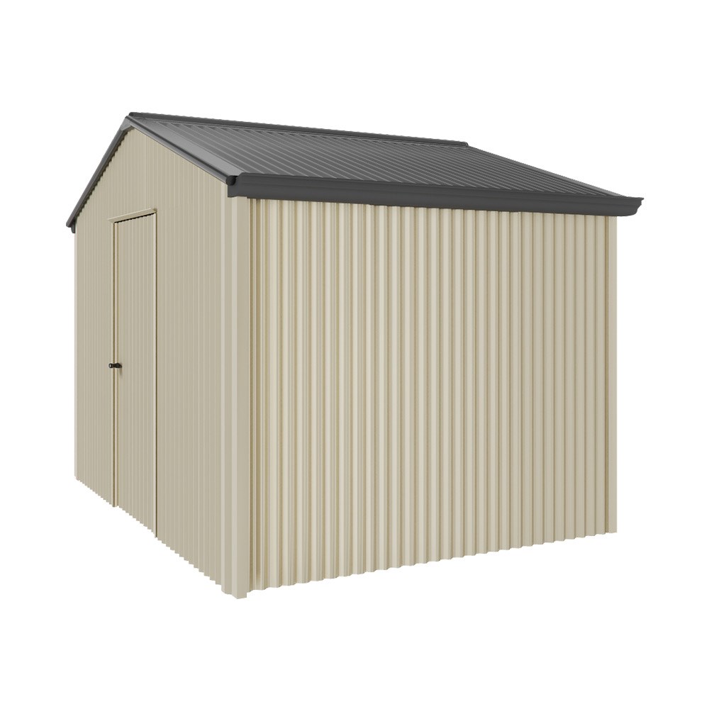 Handi-Heritage Shed H2 3.30X2.52 Roof:Gun Metal Grey Wall:Merino Gable End Single Door