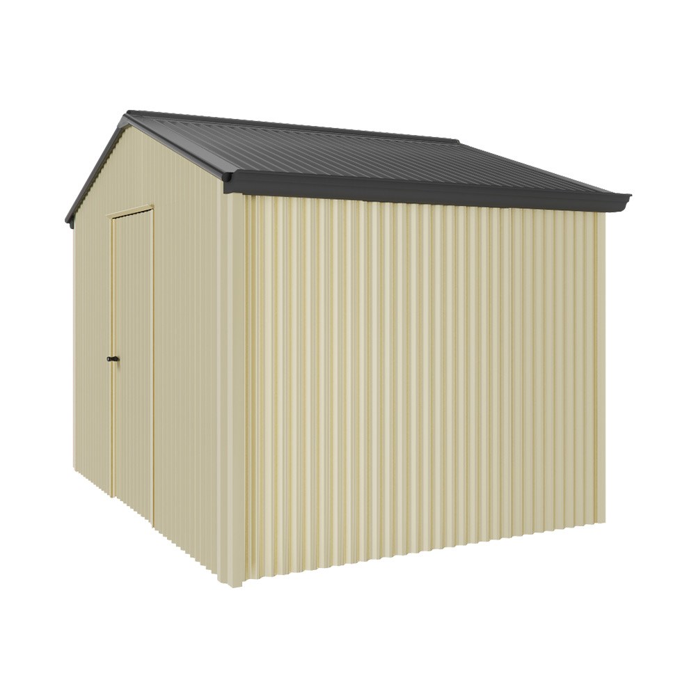 Handi-Heritage Shed H2 3.30X2.52 Roof:Gun Metal Grey Wall:Primrose Gable End Single Door
